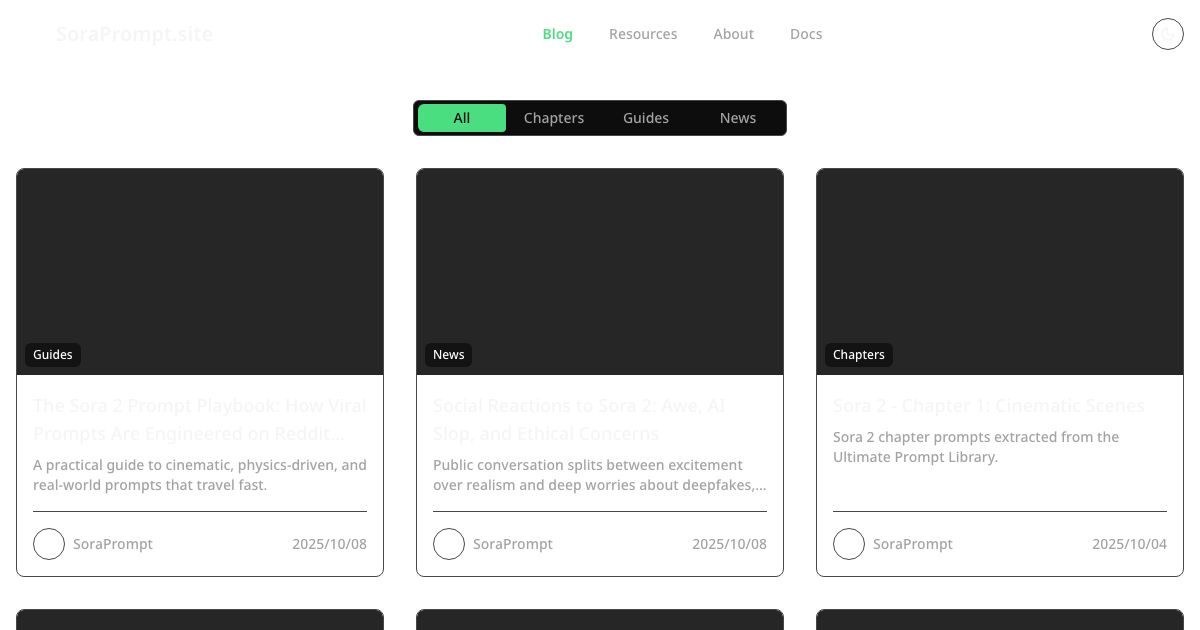SoraPrompt - Ultimate Prompt Library